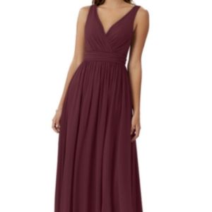 Azazie Kora bridesmaid dress in cabernet